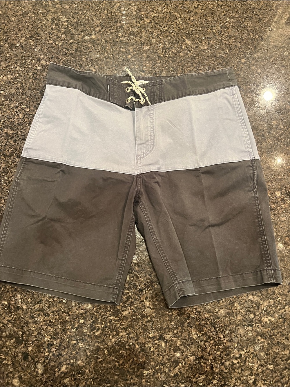 Quiksilver Two-Tone Black and Light Gray Board Shorts